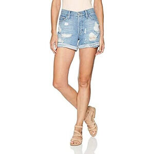 Siwy Denim Bertha Distressed High Rise Boyfriend Denim Shorts Size 24 NWT $175